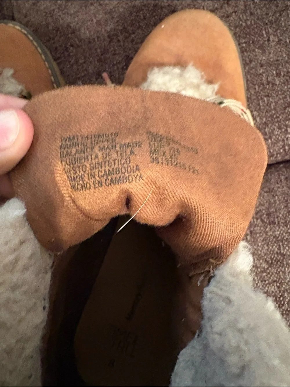 Time and Tru Tan Faux-Shearling Lace-Up Winter Boots